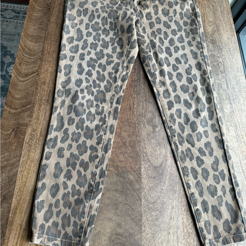 Blank NYC Brown and Black Skinny Jeans with Animal Print